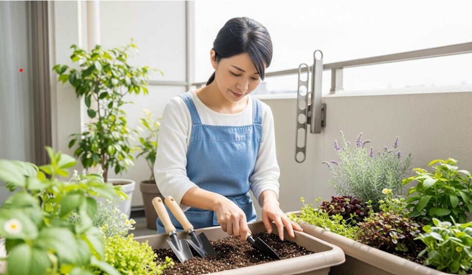 土や道具で工夫するベランダを汚さないガーデニング
